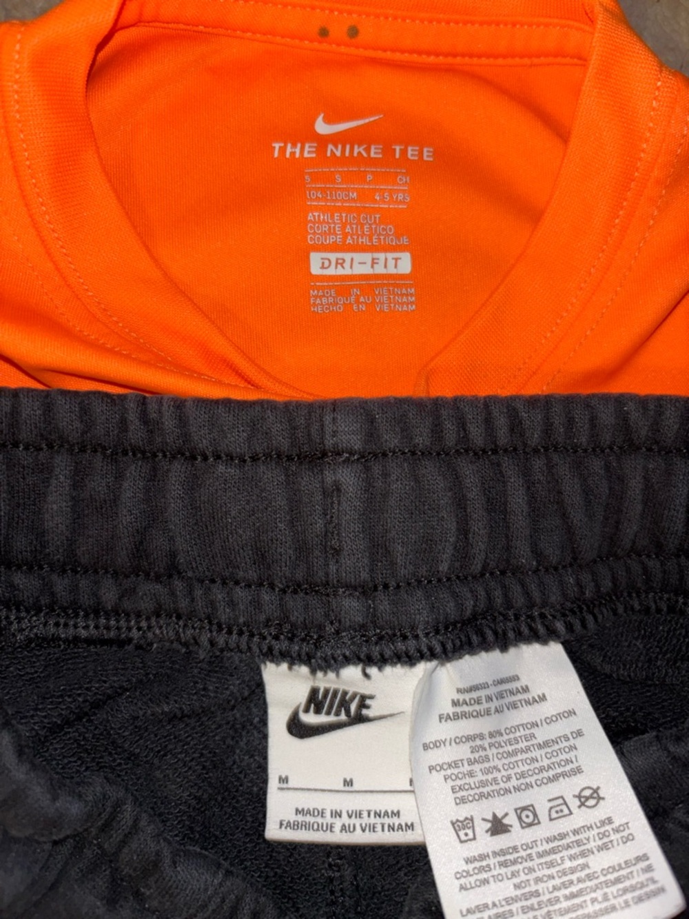 Nike Orange Performance Tee and Black Athletic Shorts - Picture 3 of 3